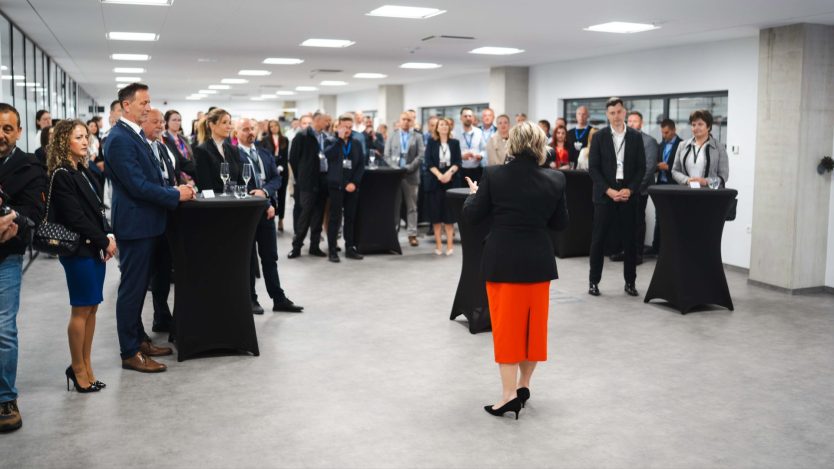 Gathering at the official opening ceremony of the Varazdin site