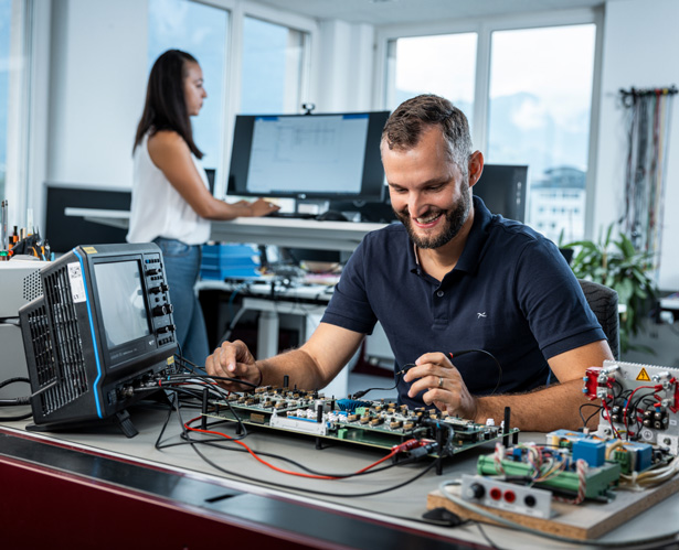 engineer programming circuit board